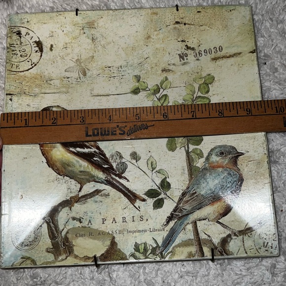 ⭐️Outdoor Living Bird Art Print Square Plate Decor Hobby Lobby - Picture 7 of 7